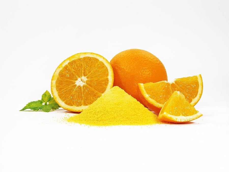 Orangen Fruchtpulver