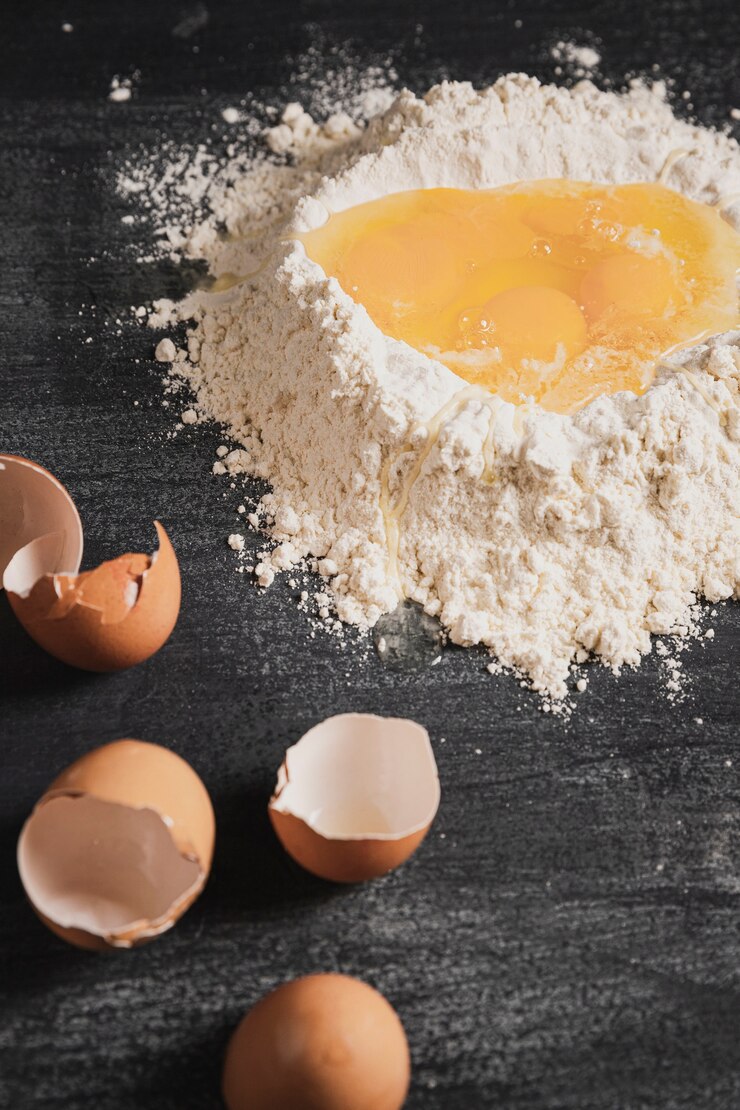 close up flour mixed with yolk 23 2148302902