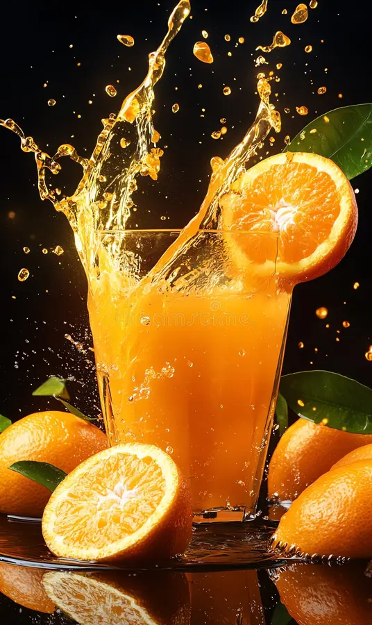 fresh juicy orange juice splash white glass isolated background 339318000